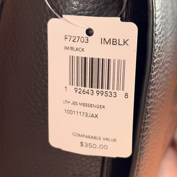 NWT Authentic Coach Jes Messenger Crossbody – Black Pebbled Leather F72703 - Picture 2 of 8